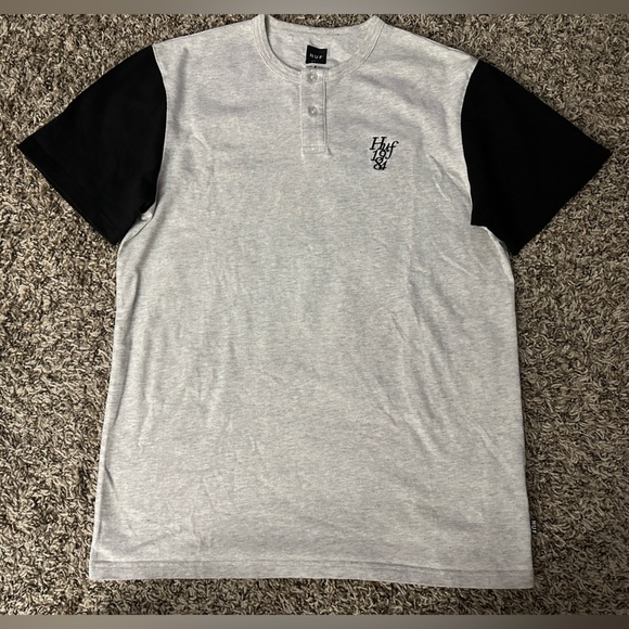 Huf 1984 T-Shirt | Heather Grey & Black | Size Men’s Medium - Picture 1 of 5